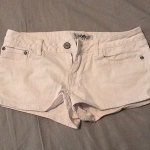 White Jean shorts